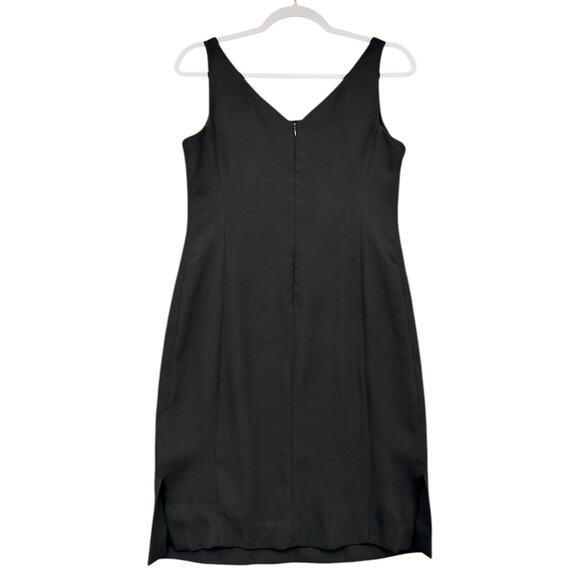 Liz Claiborne Black Classic Sleeveless V-Neck Sheath Dress Womens Petite 8 - Picture 2 of 7